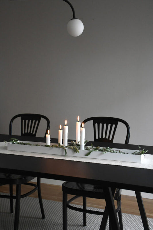 Magnetische, weiße Kerzenhalter für Sund