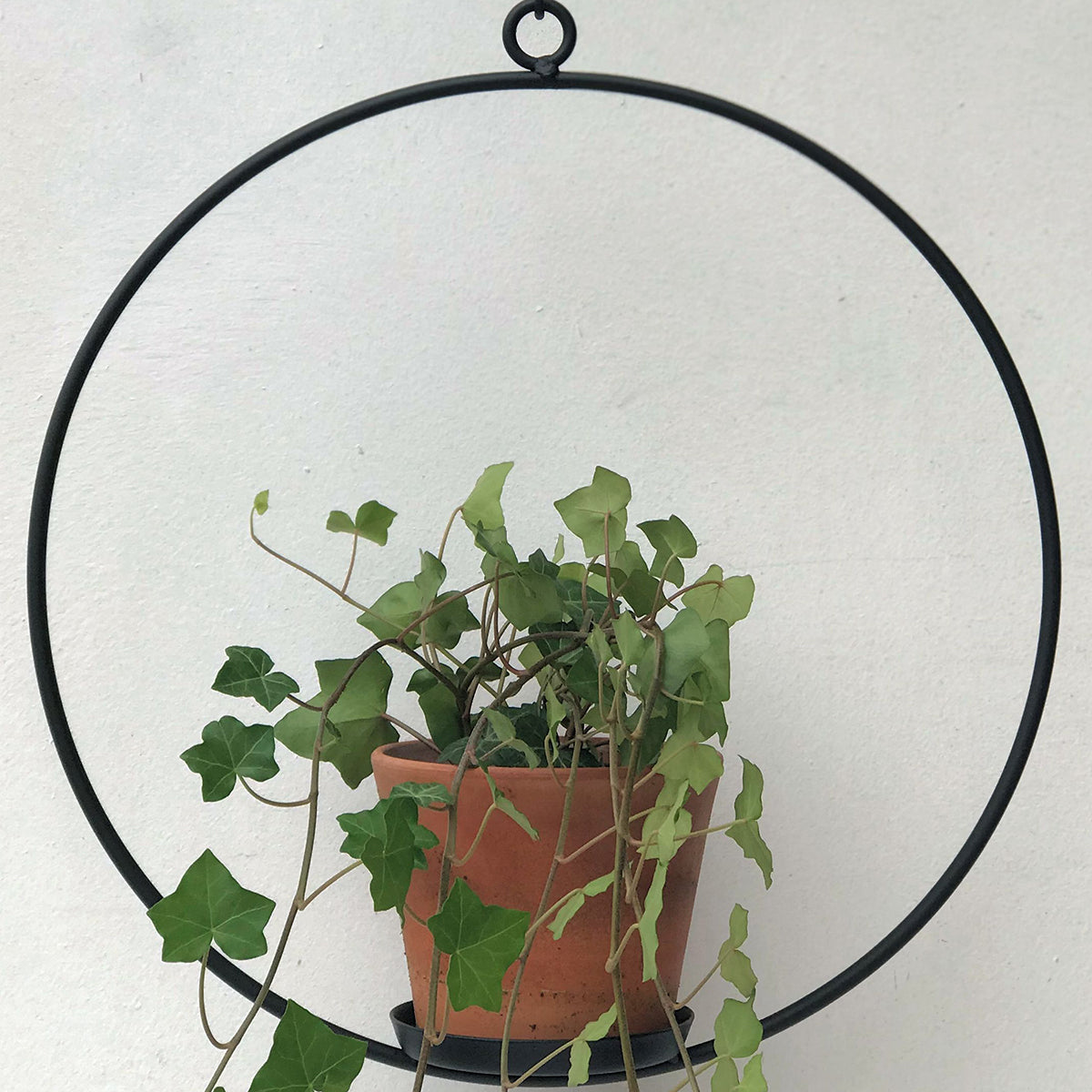 Ring für Blumentopf / Blockkerze, schwarz, 36 cm - athomewithpaula