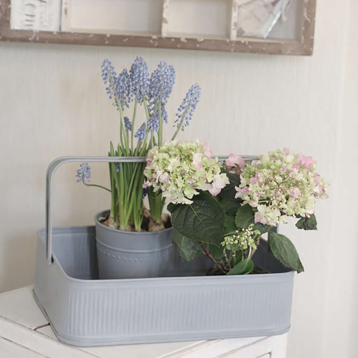 Korb aus Zink mit Griff - athomewithpaula