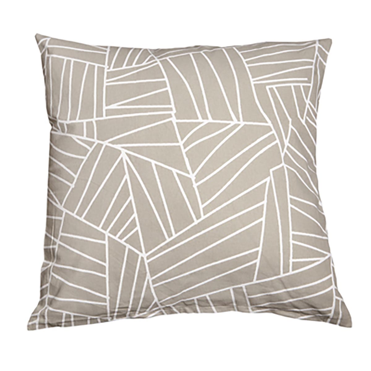 Brunneby - Greige gestreifte Kissenhülle - athomewithpaula