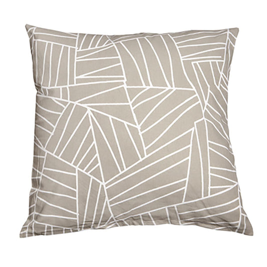 Brunneby - Greige gestreifte Kissenhülle - athomewithpaula