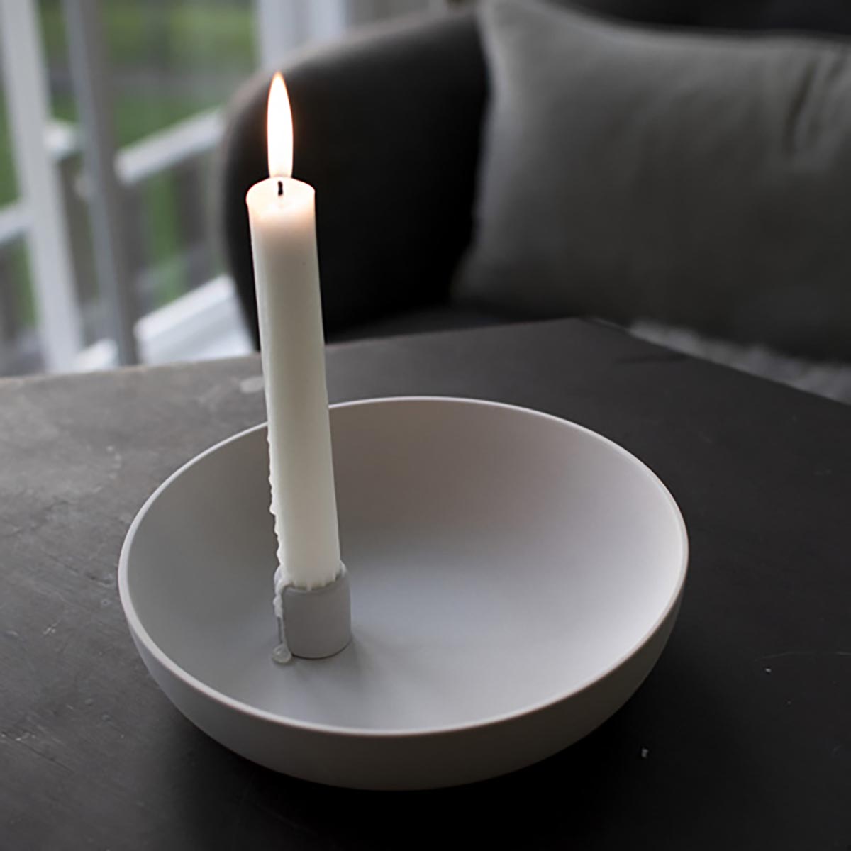Lidatorp - Großer hellgrauer Kerzenhalter - athomewithpaula