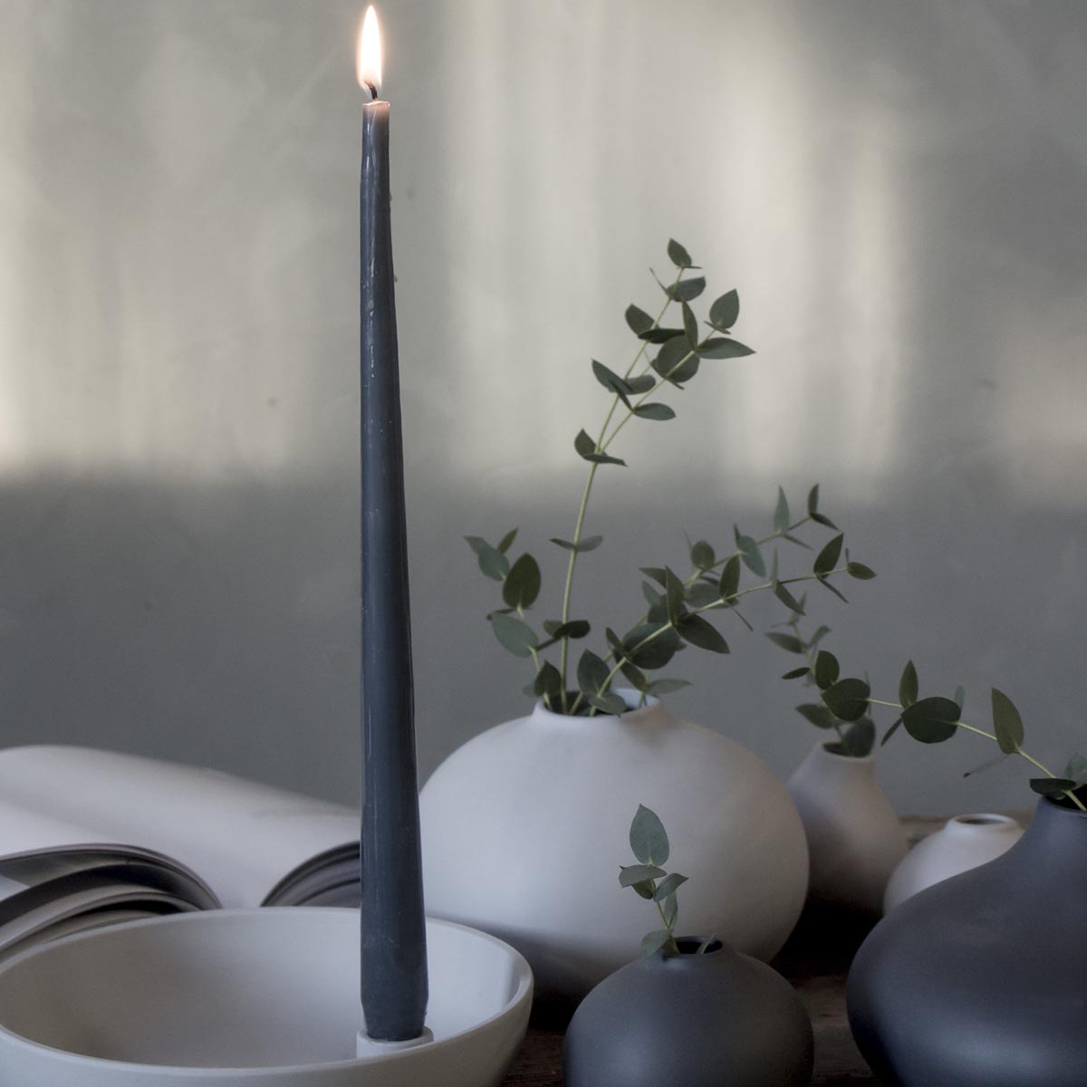 Lidatorp - Großer hellgrauer Kerzenhalter - athomewithpaula