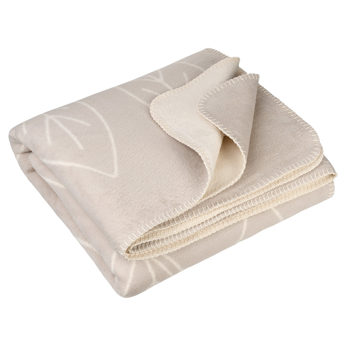 kuschelige Wohndecke BENTE aus 100 % Bio-Baumwolle (kbA) beige - athomewithpaula