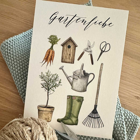 Postkarte A6 "GARTENLIEBE" - athomewithpaula