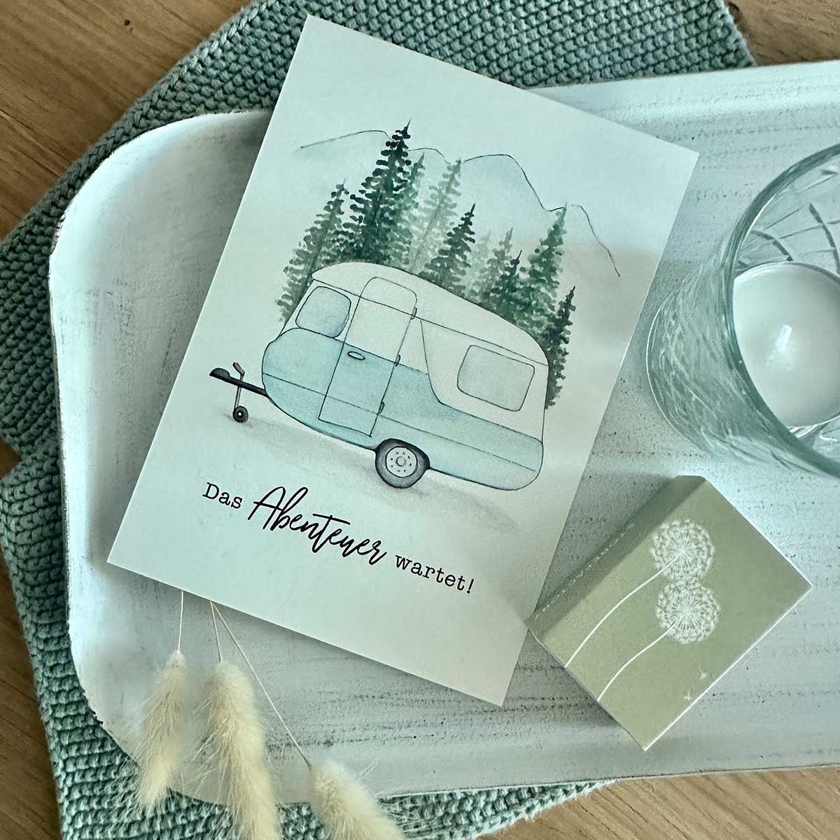 Postkarte A6 "ABENTEUER" - athomewithpaula