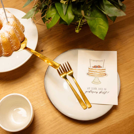 Postkarte A6 "GEBURTSTAGSTORTE" - athomewithpaula