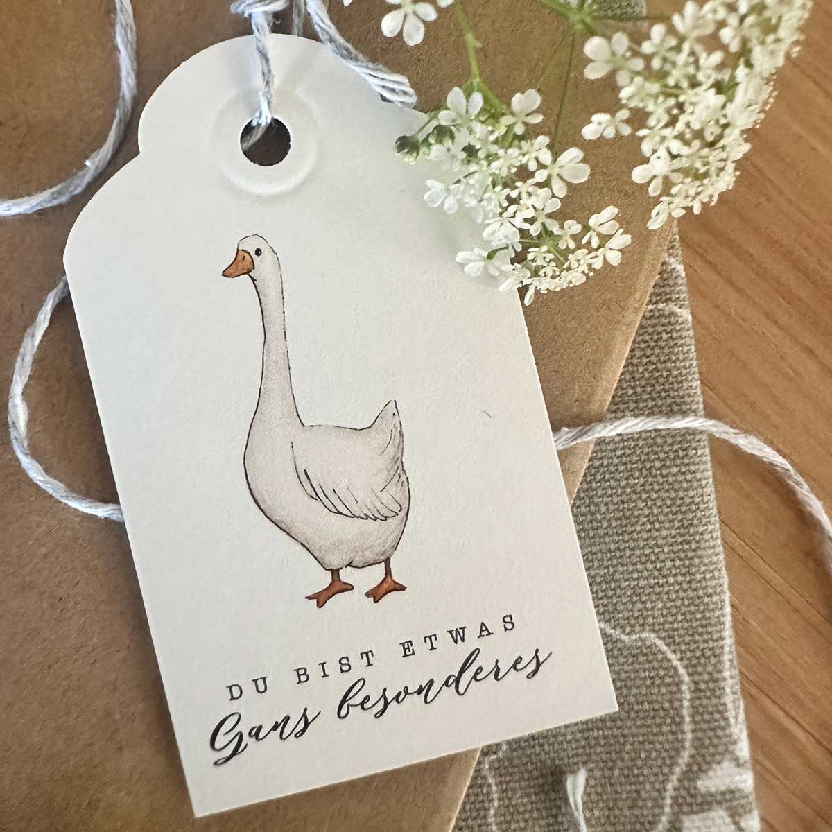 Geschenkanhänger "GANS BESONDERS" - athomewithpaula