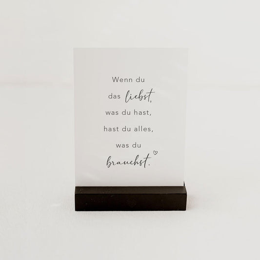 Spruchkarte Alles was du brauchst - athomewithpaula