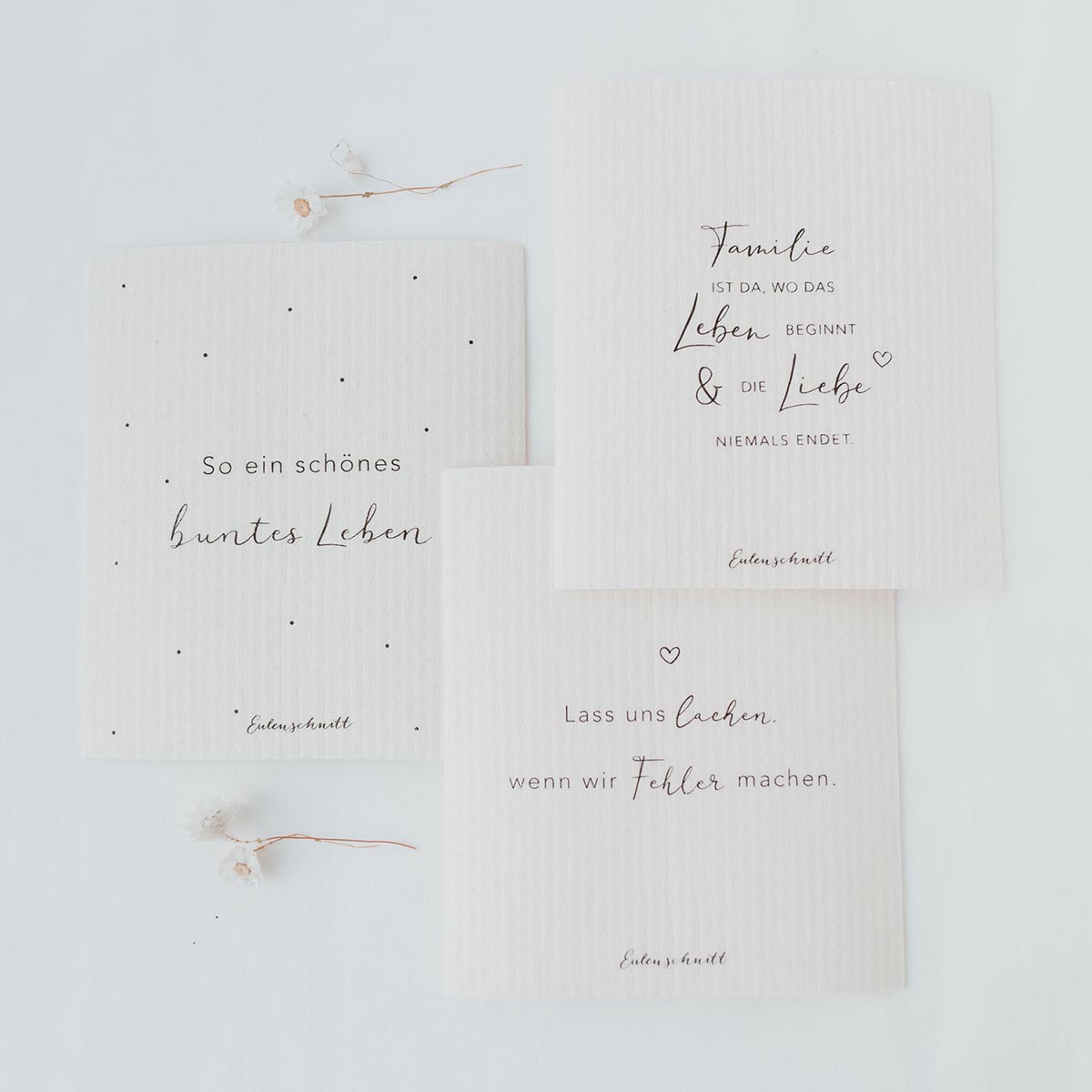 Schwammtücher Sprüche 3er Set - athomewithpaula