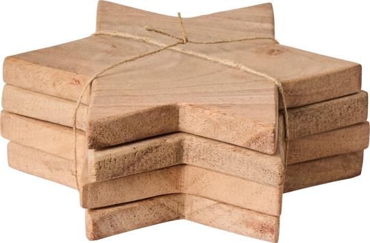 Untersetzer Stern aus Akazienholz