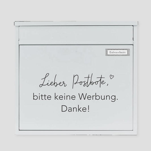 Sticker Bitte keine Werbung Schwarz - athomewithpaula