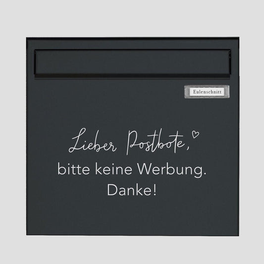 Sticker Bitte keine Werbung Weiß - athomewithpaula