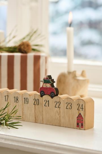 Weihnachtskalender aus Holz 1-24