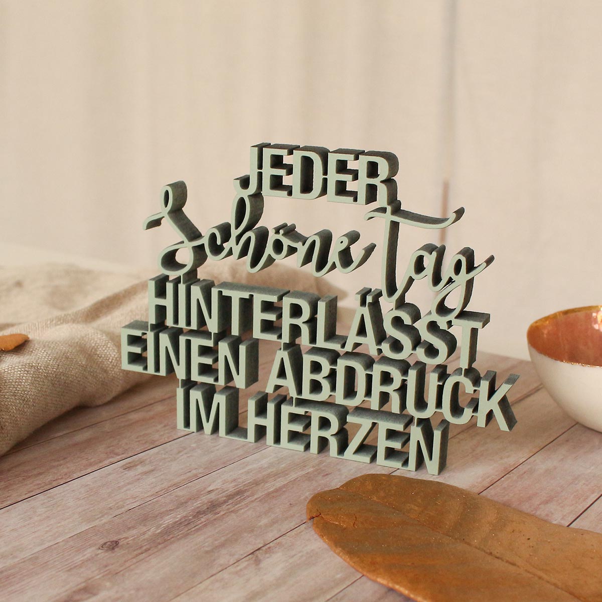 Jeder schöne Tag hinterläßt einen Abdruck im Herzen - Gr. S - athomewithpaula