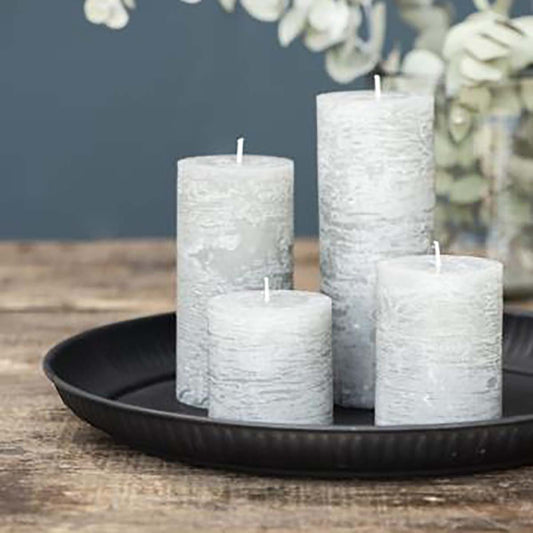 Rustikale Kerze grau - athomewithpaula