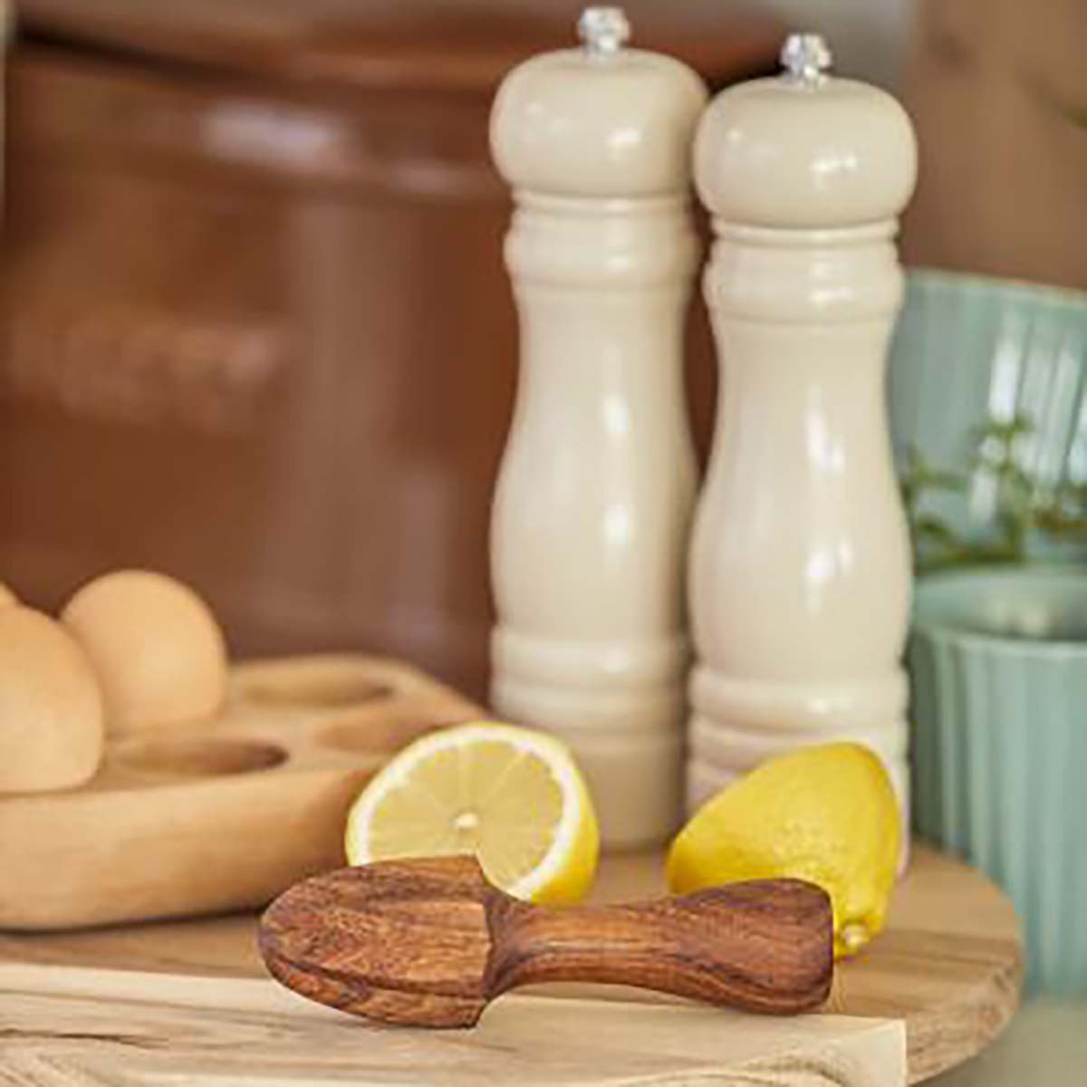 Zitronenpresse aus geöltem Akazienholz - athomewithpaula