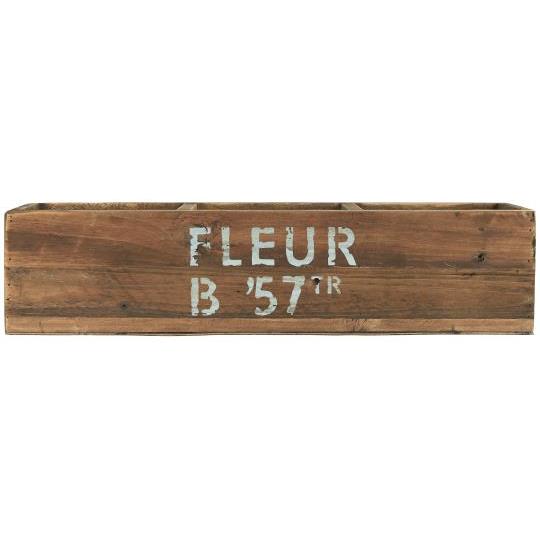 Kiste mit 3 Fächern, Text "Fleur B '57“ - athomewithpaula