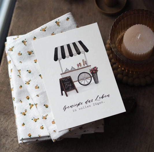 Postkarte A6 "EISWAGEN"