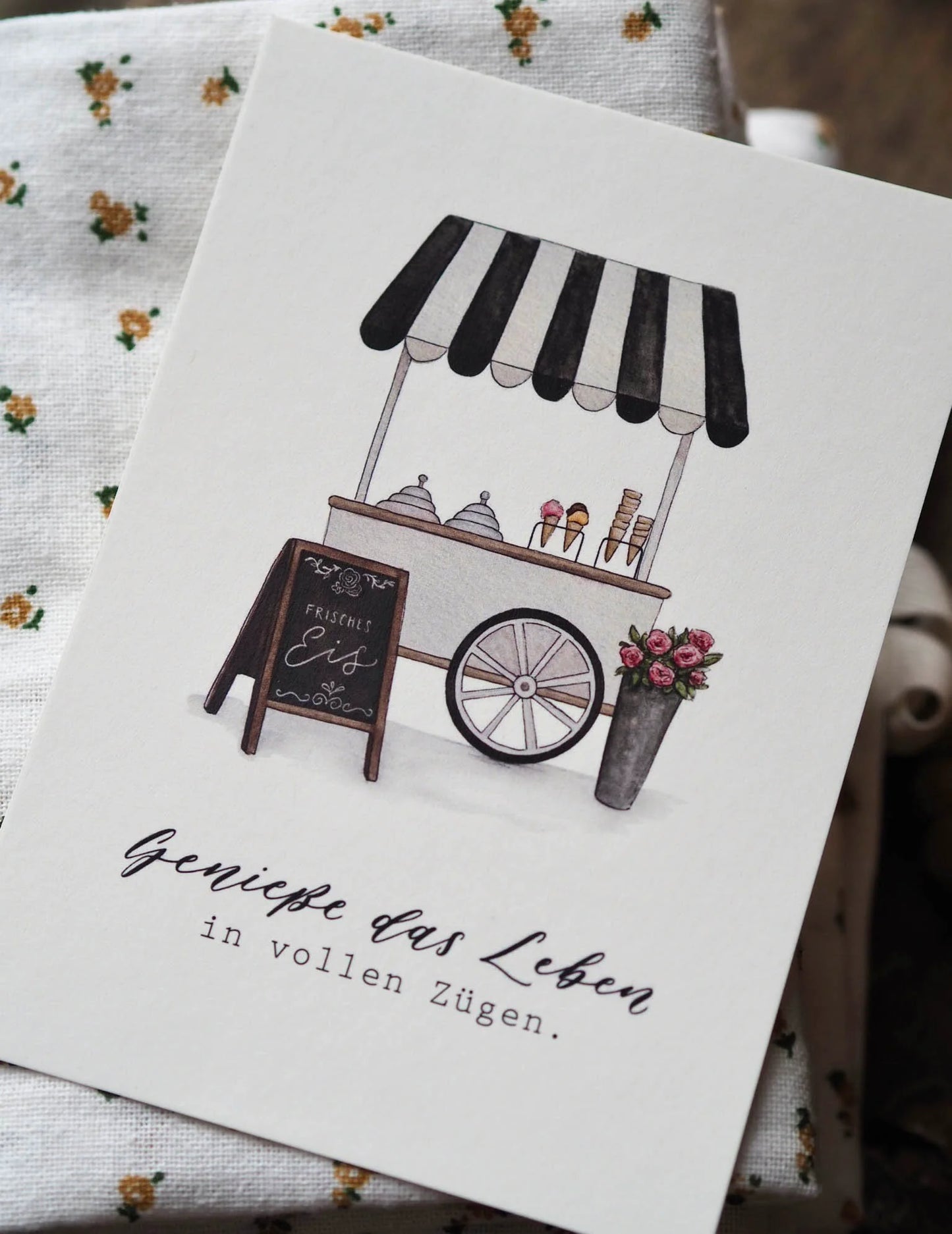 Postkarte A6 "EISWAGEN"