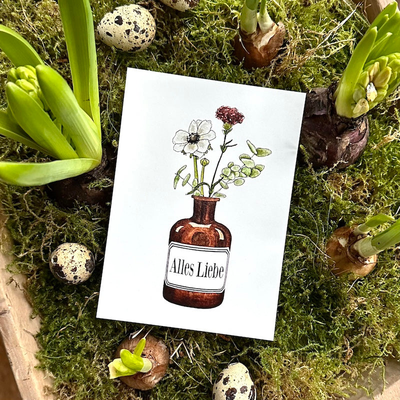 Postkarte A6 "GEBURTSTAGSBLUMEN"