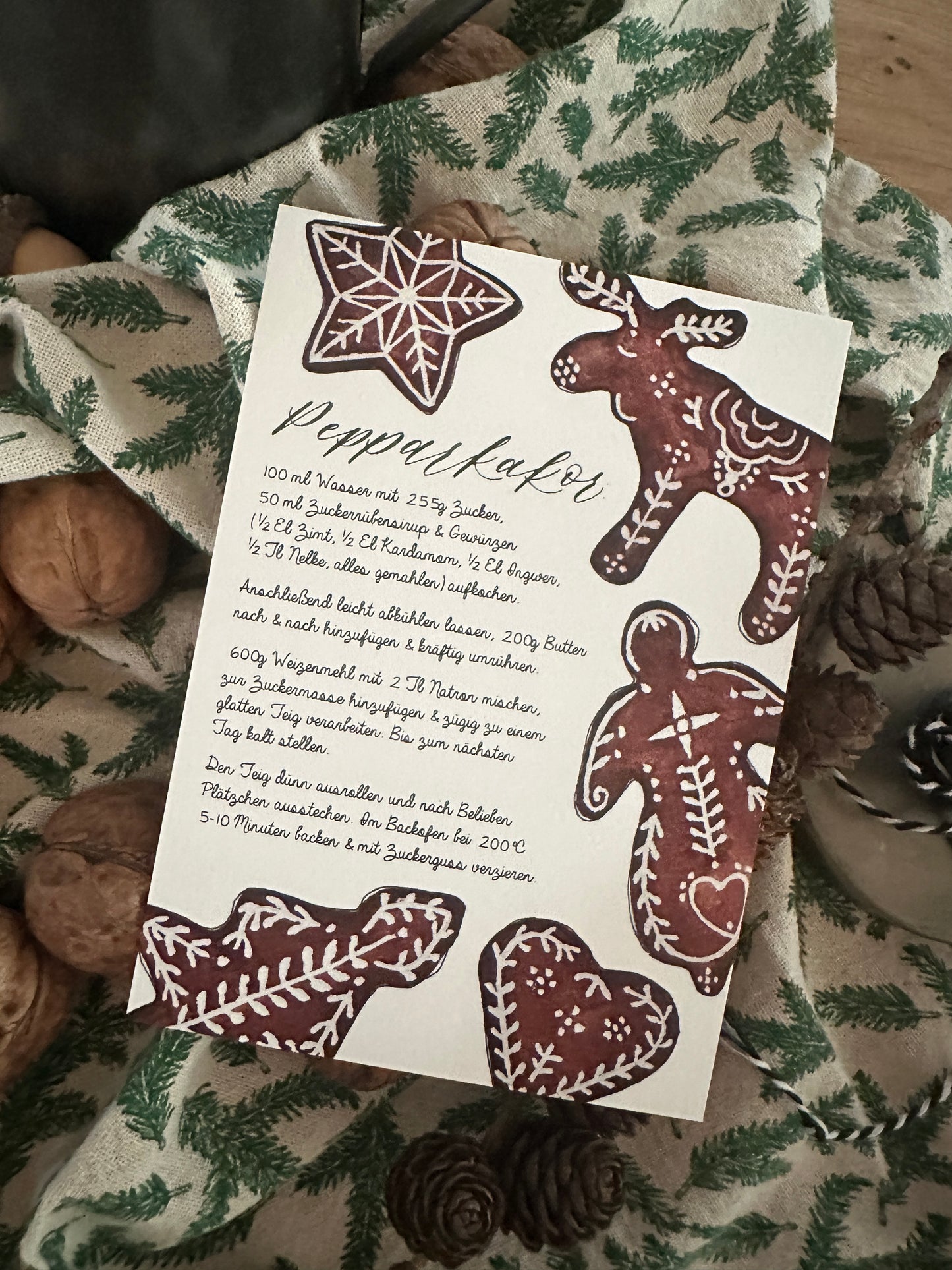 Postkarte A6 "PEPPARKAKOR"