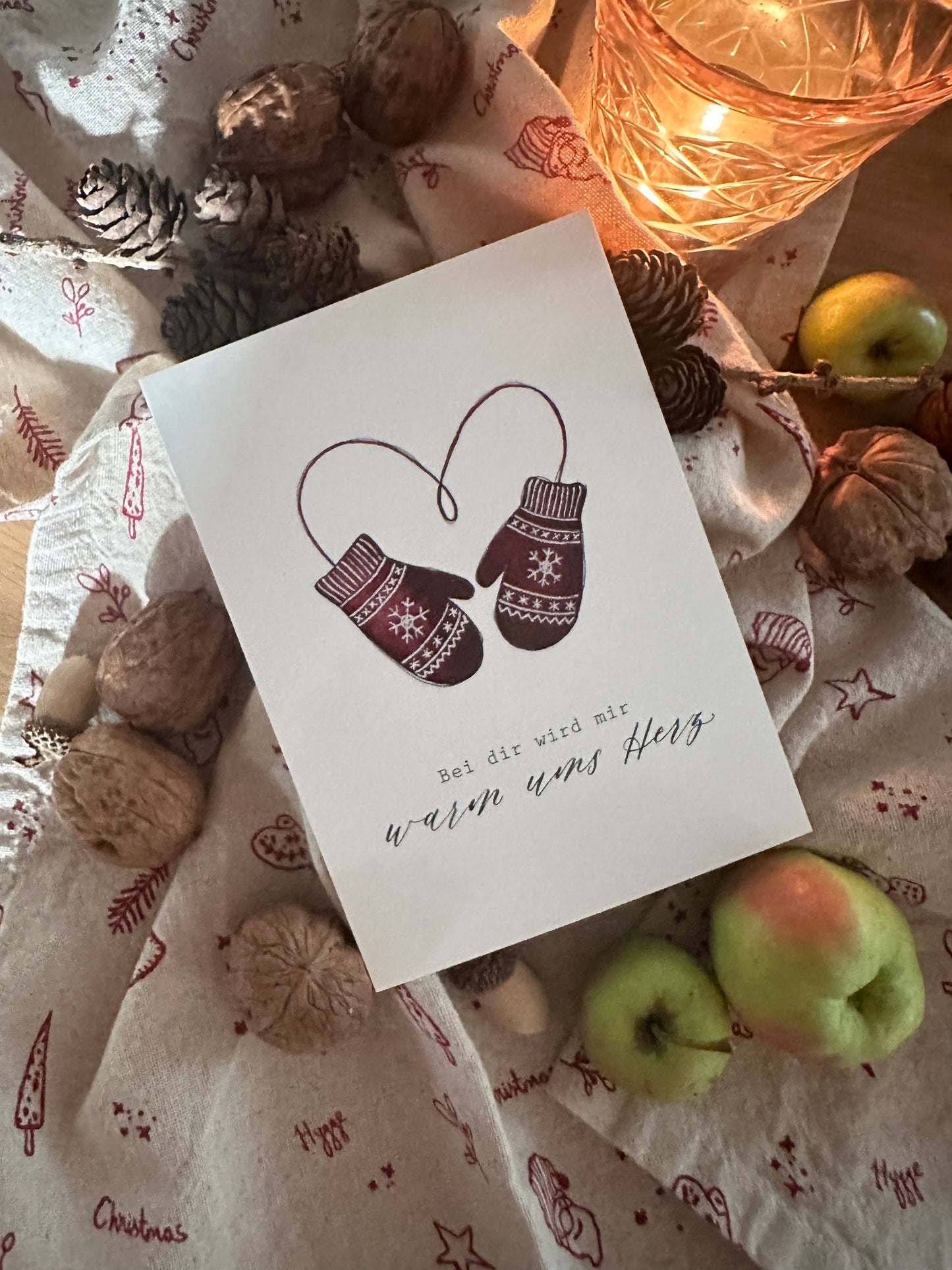 Postkarte A6 "WARM UMS HERZ"