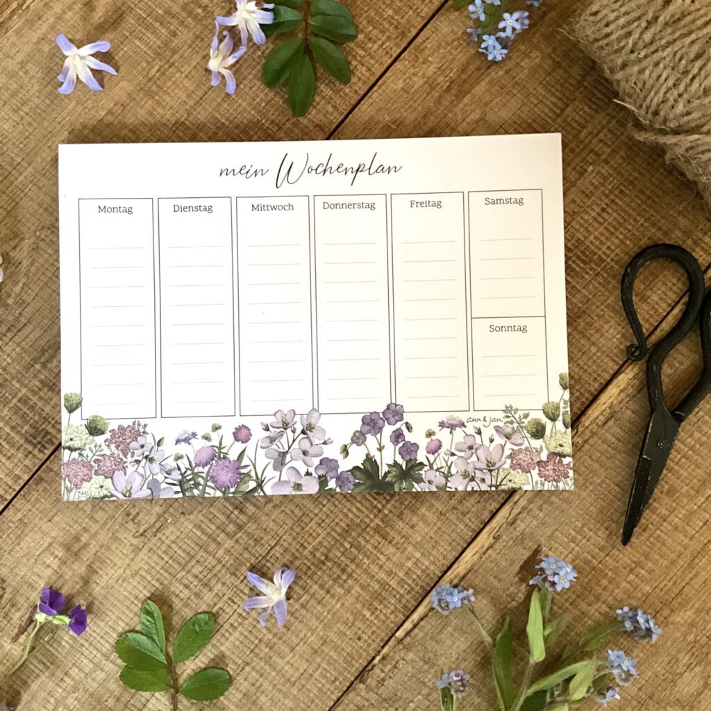 Ann & Jan Wochenplaner „Flora“ – Wildblumen - athomewithpaula