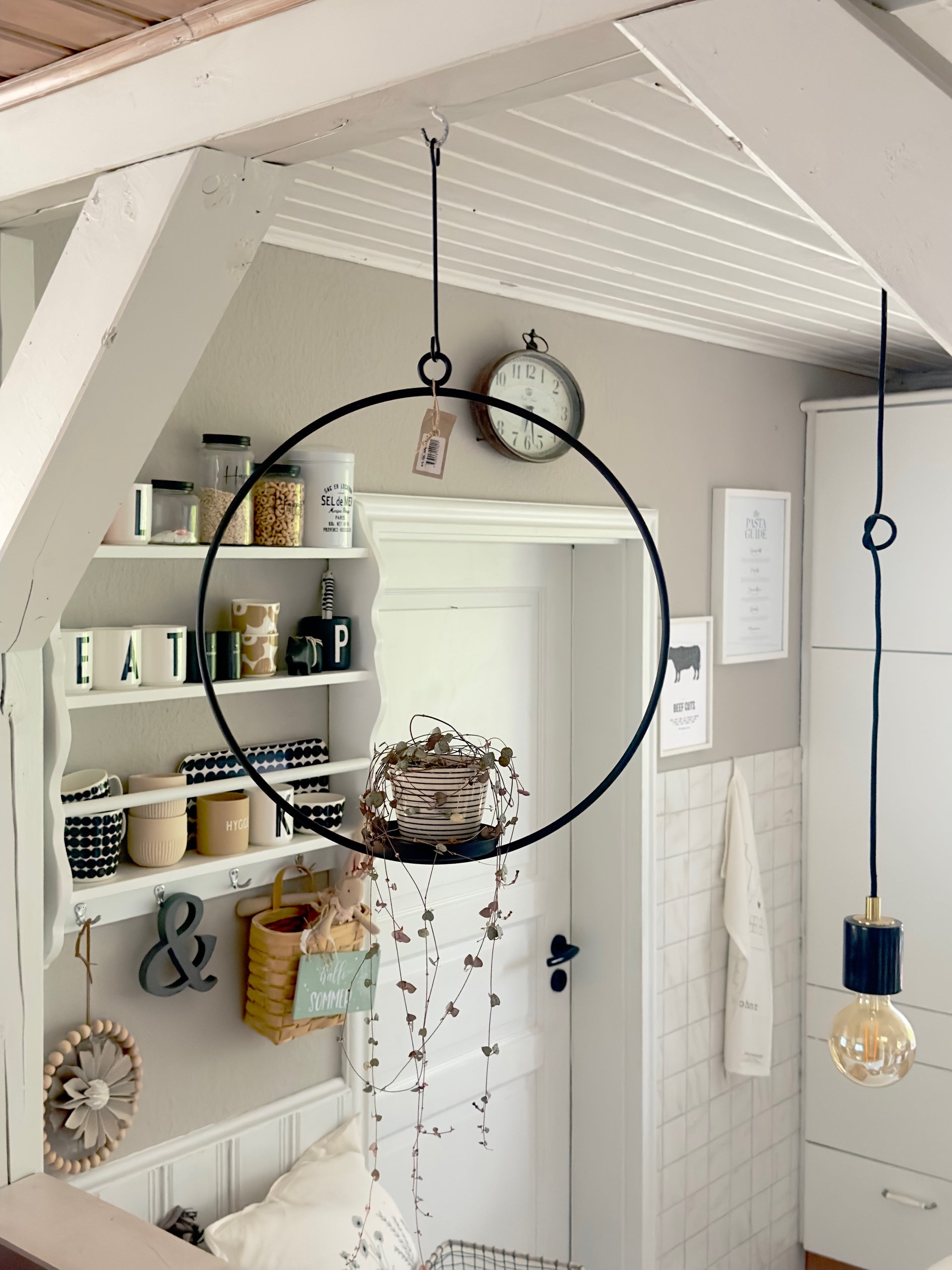 Ring für Blumentopf / Blockkerze in schwarz - athomewithpaula