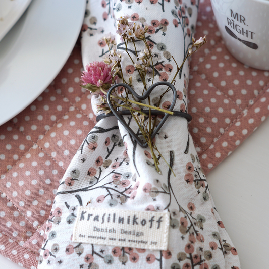 Krasilnikoff Serviettenring Herz aus Zink