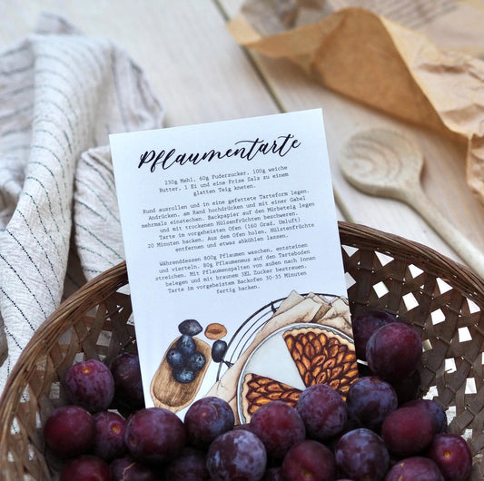 Postkarte "Pflaumentarte"