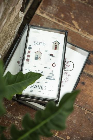 Glasschachtel mit Deckel Solitaire länglich