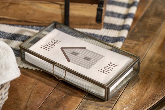 Glasschachtel mit Deckel Solitaire länglich