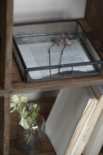 Glasschachtel mit Deckel Solitaire quadratisch