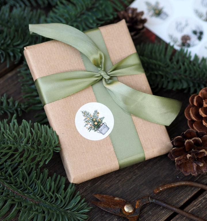 Weihnachtsaufkleber "Tannengrün"