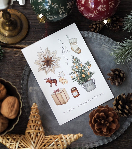 Postkarte "Weihnachtsdinge"