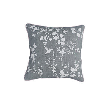 KISSENBEZUG KOLIBRI GRAU