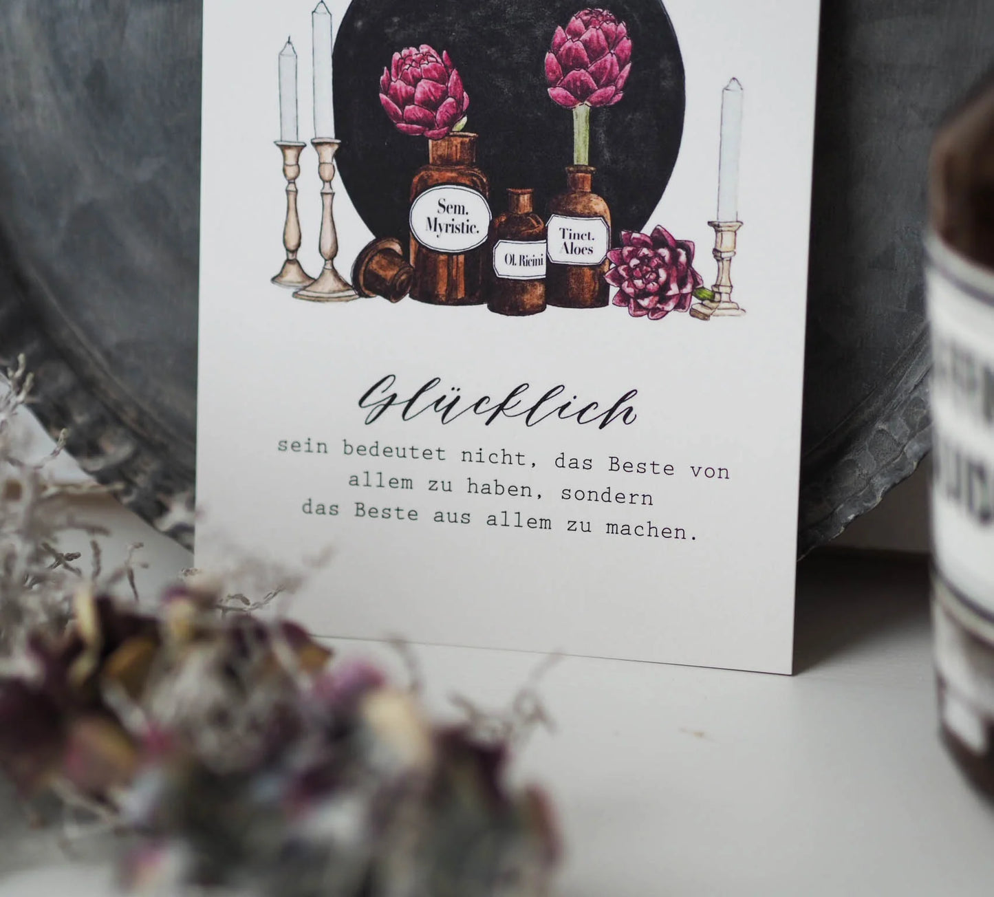 Postkarte A6 "GLÜCKLICH"