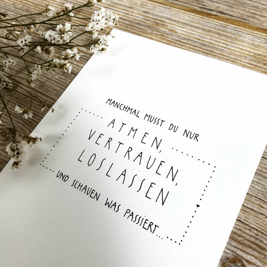 Postkarte-Atmen,Vertrauen,Loslassen