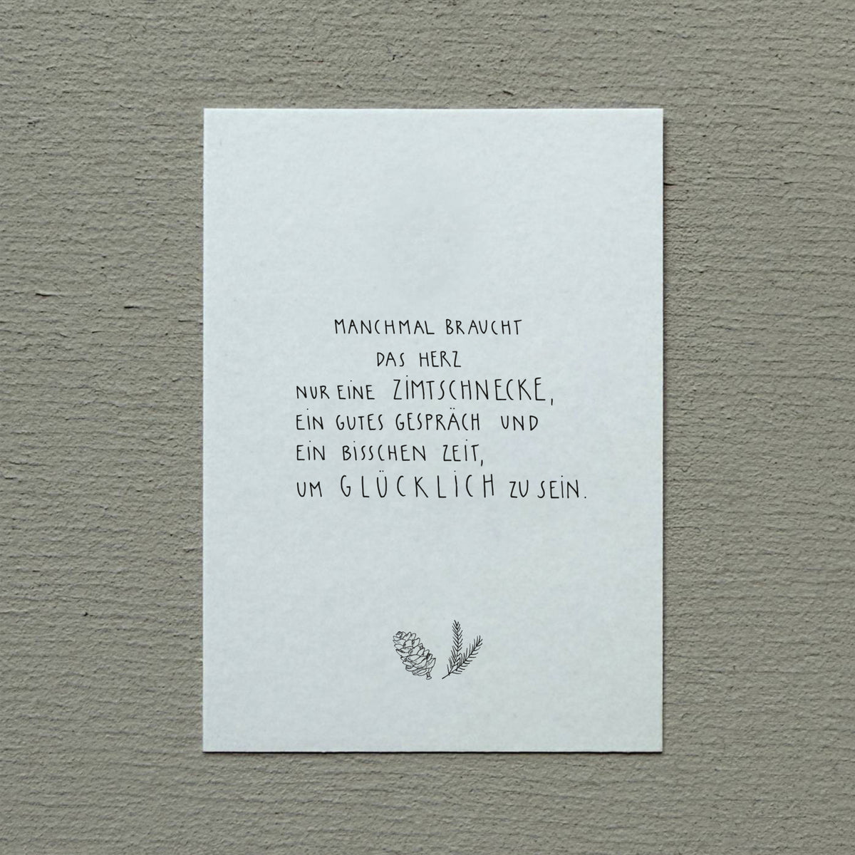 Slowlay Postkarte - Machmal braucht das Herz - athomewithpaula