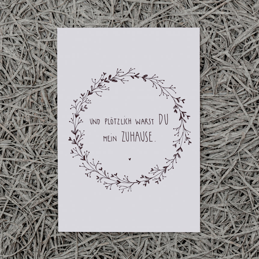 Postkarte-Zuhause
