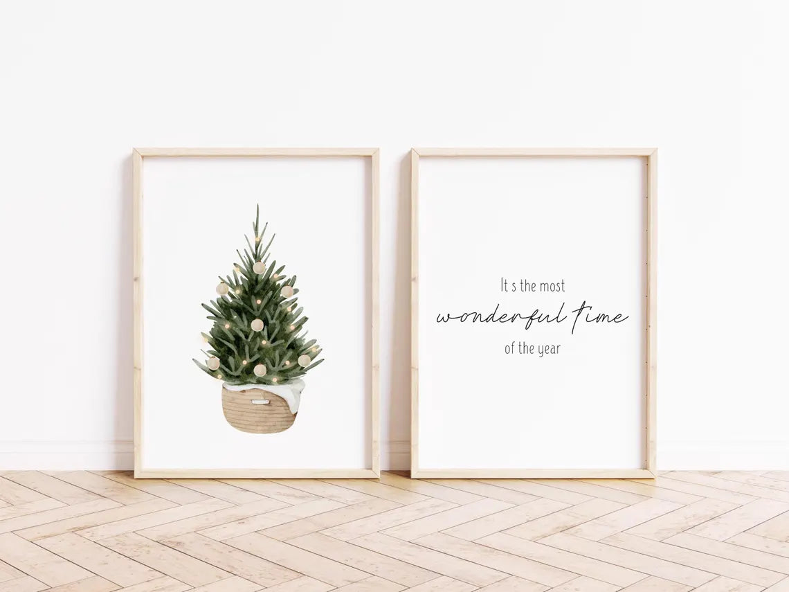 Poster Set "Its the most beautiful time of the year" & "Tannenbaum"/ "Weihnachtbaum"