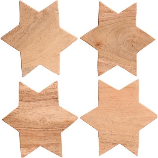 Untersetzer Stern aus Akazienholz