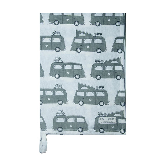 Krasilnikoff Geschirrhandtuch Autocamper Grau