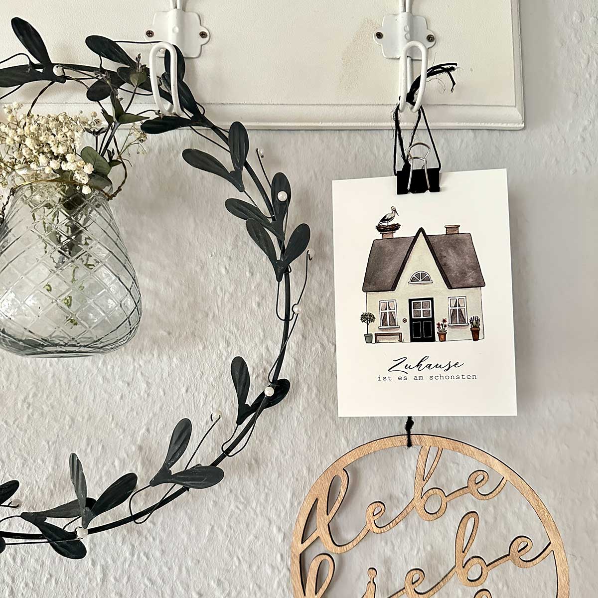 Postkarte A6 "ZUHAUSE" - athomewithpaula