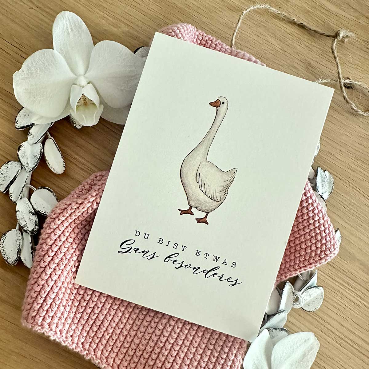 Postkarte A6 "GANS BESONDERS" - athomewithpaula