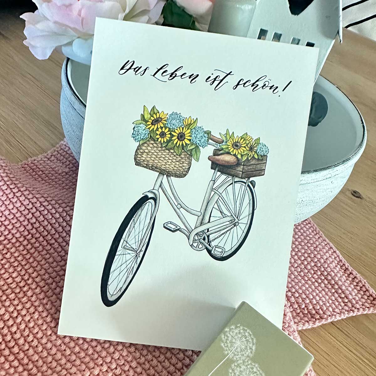 Postkarte A6 "SCHÖNES LEBEN" - athomewithpaula