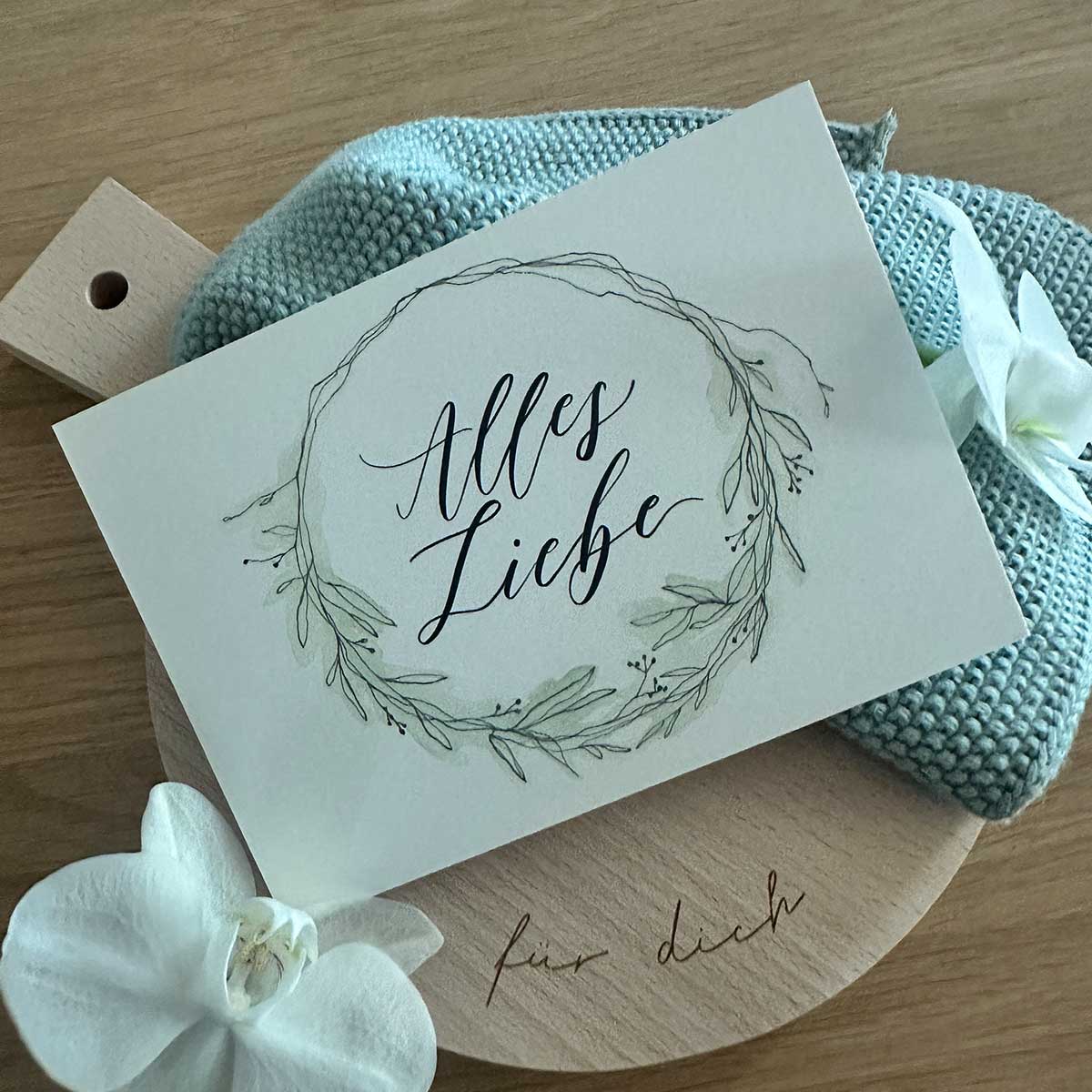 Postkarte A6 "ALLES LIEBE" - athomewithpaula