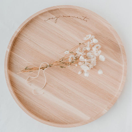Tablett Cozy Moments aus Eiche - athomewithpaula