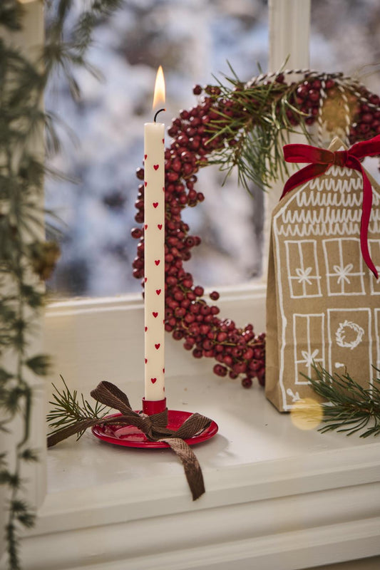 Kerzenhalter rot für dünne Kerze